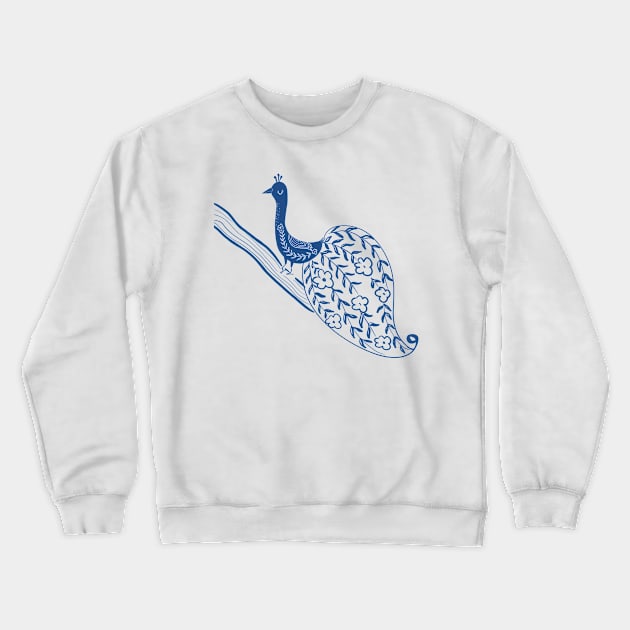 Peacock blue bird Crewneck Sweatshirt by Guncha Kumar